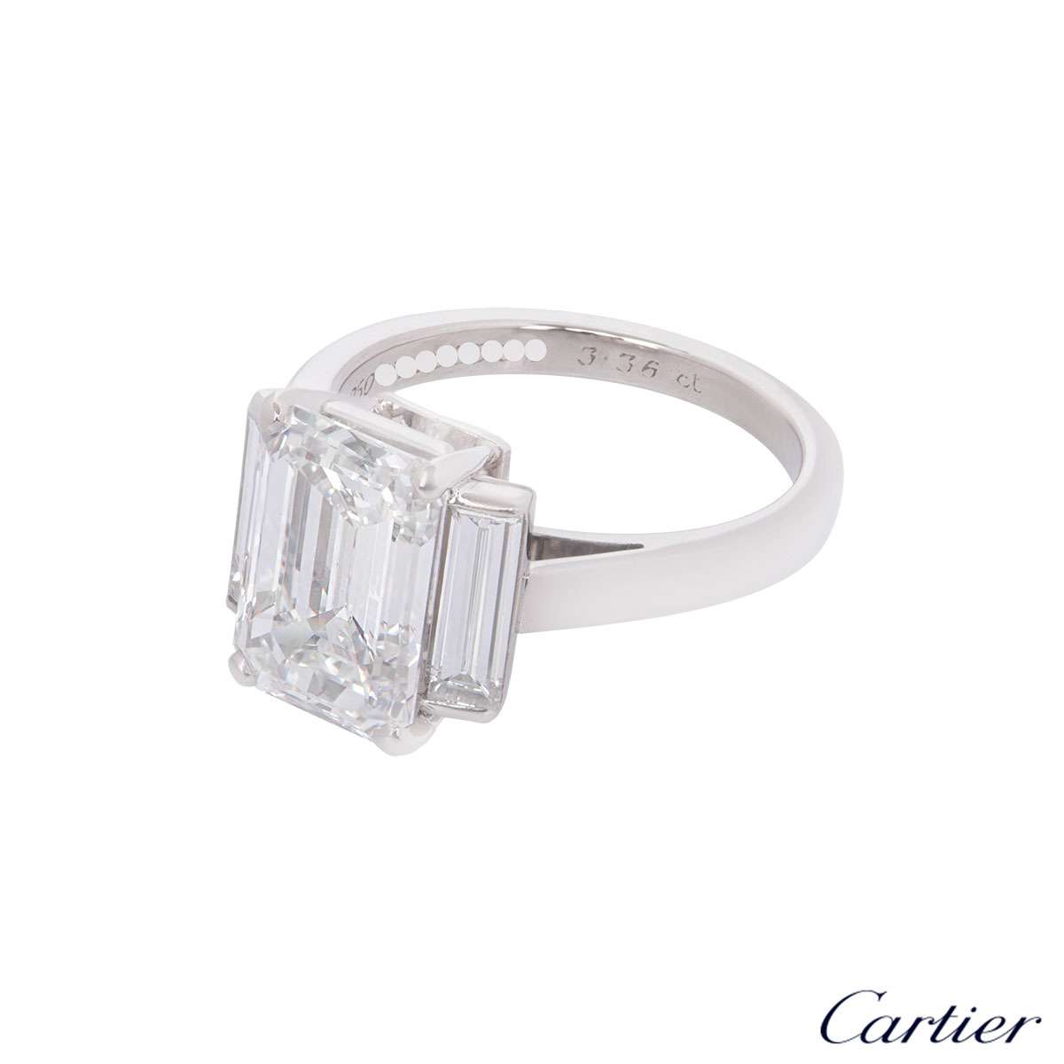 cartier engagement emerald cut